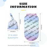 Personalized Rainbow Name Baby Swaddling Blanket with Hat Set Gifts for Newborn Gift