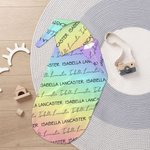 Personalized Rainbow Name Baby Swaddling Blanket with Hat Set Gifts for Newborn Gift