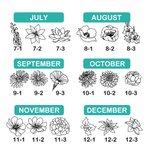 Personalized Non-toxicity Waterproof Birth Flower Bouquet Tattoo with Name Set of 15 Party Favors Mother's Day Gift for Her