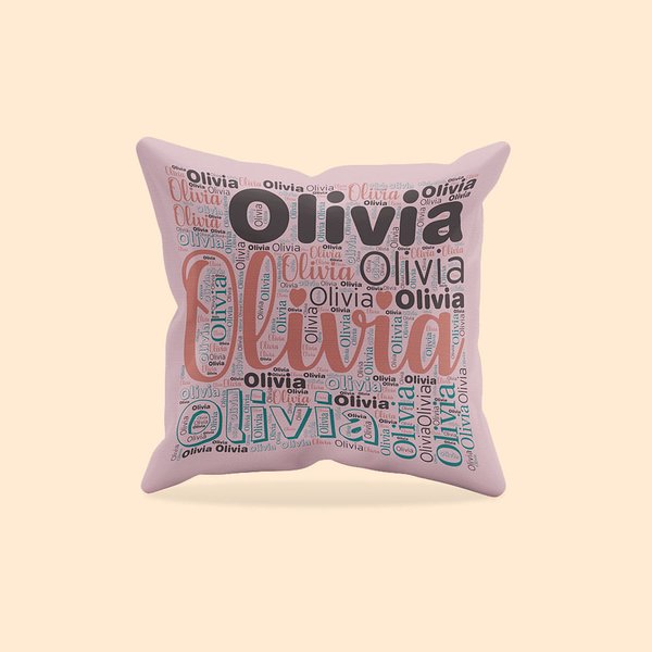 Nom personnalisé Coussin d'oreiller de jet housse de coussin