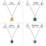 Personalized Zodiac Sign 12 Constellation Birthstone Women Necklace Jewelry Gift