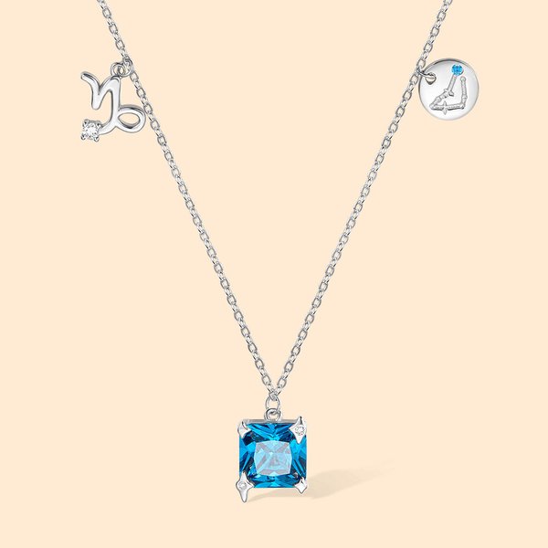 Personalized Zodiac Sign 12 Constellation Birthstone Women Necklace Jewelry Gift