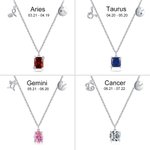 Personalized Zodiac Sign 12 Constellation Birthstone Women Necklace Jewelry Gift