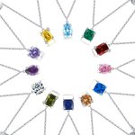 Personalized Zodiac Sign 12 Constellation Birthstone Women Necklace Jewelry Gift