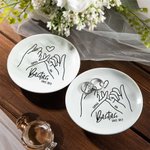 Personalized Love You Bestie Jewelry Dish Tray for Best Friend Sister Gift