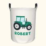 Personalizzato Veicoli da lavoro Camion da costruzione Cesto portaoggetti ad alta capacità con nome per ragazzi ragazze amanti dei camion