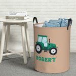 Personalizzato Veicoli da lavoro Camion da costruzione Cesto portaoggetti ad alta capacità con nome per ragazzi ragazze amanti dei camion