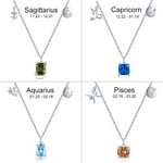 Personalized Zodiac Sign 12 Constellation Birthstone Women Necklace Jewelry Gift