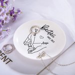 Personalized Love You Bestie Jewelry Dish Tray for Best Friend Sister Gift