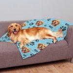 Couverture en Flanelle Personnalisée avec Photo et Nom Cadeau d'Anniversaire Saint-Valentin pour Amoureux des Animaux de Compagnie