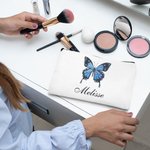 Personalizado mariposa cosméticos bolsa de maquillaje con el nombre de la madre abuela de regalo