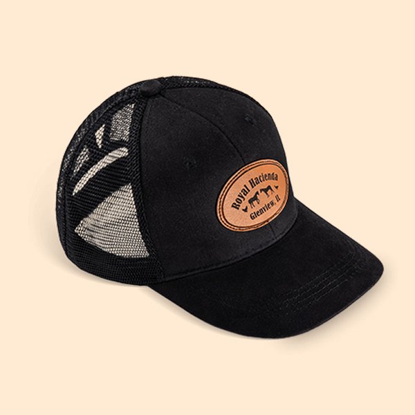 Farmer Hat with Engraved Leather Patch