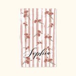 Personalized Vintage Birth Flower Beach Towel