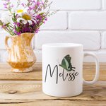 Tasse à café personnalisée en céramique avec papillon de naissance pour la famille