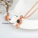 Collar personalizado de proyección de fotos conmemorativas en 100 idiomas para los amantes de los gatos