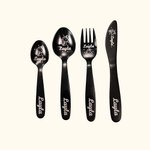 Eenhoornbestekset met naamschepje