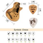 Plettri per chitarra in legno personalizzati con custodia con foto di testo Regalo per chitarrista musicista Idea regalo per compleanno
