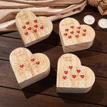 Personalised Wooden Heart Candle Holder with Family Tree Pattern