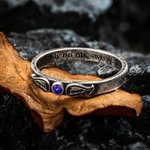 Anillo personalizado Alas de Ángel con piedra de nacimiento Joyería conmemorativa Regalo para ella