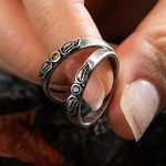Anillo personalizado Alas de Ángel con piedra de nacimiento Joyería conmemorativa Regalo para ella
