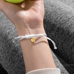 Bracelet Personnalisé avec Initiale Gravée Bracelet avec Corde Réglable et Breloque de Raquette Tennis Cadeau Anniversaire pour Amoureux de Tennis