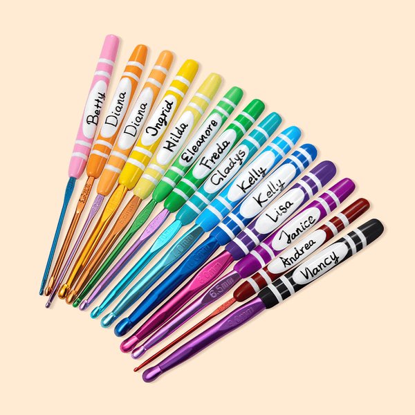 Gepersonaliseerde Rainbow Haaknaalden Ergonomisch Ontwerp