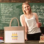 Personalisierte Lehrer Jute Tragetasche mit Namen für Lehrer Wertschätzung Geschenk