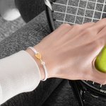 Bracelet Personnalisé avec Initiale Gravée Bracelet avec Corde Réglable et Breloque de Raquette Tennis Cadeau Anniversaire pour Amoureux de Tennis