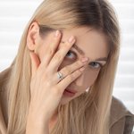 Anillo Personalizado Doble Corazón Piedras de Nacimiento Día de San Valentín Aniversario Cumpleaños Regalo