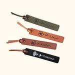 Personalized Birth Month Flower Bookmark Name Flower Bookmark Leather