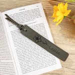 Personalized Birth Month Flower Bookmark Name Flower Bookmark Leather