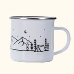 Campfire and Mountain Mug Stainless Steel