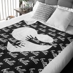 Nombre de familia personalizado Manta de forro polar suave con diseño de corazón con 1-12 nombres Regalo para abuelos