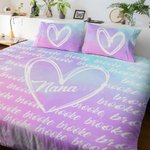 Nombre de familia personalizado Manta de forro polar suave con diseño de corazón con 1-12 nombres Regalo para abuelos