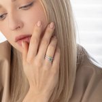 Anillo Personalizado Doble Corazón Piedras de Nacimiento Día de San Valentín Aniversario Cumpleaños Regalo