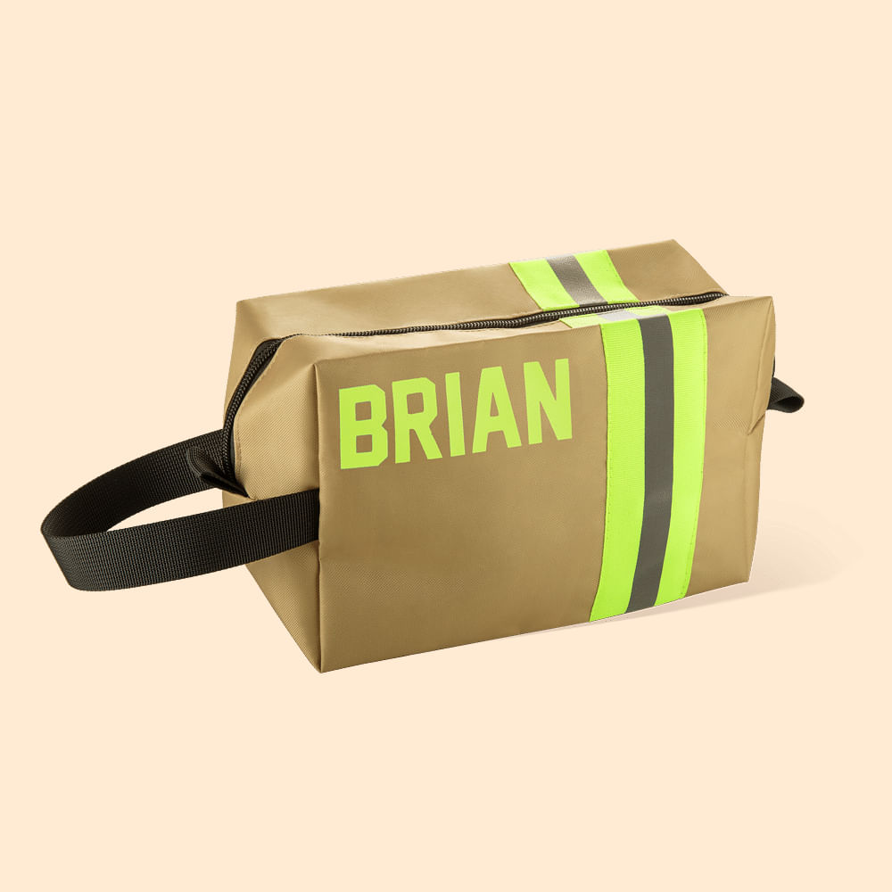 Sac de Toilettes Sac de Rasage Sac de Voyage Personnalisé avec Nom Cadeau d'Anniversaire Saint-Valentin pour Homme Pompier