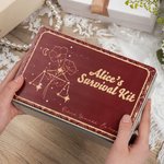 Personalized Birth Flower and Zodiac Sign Metal Gift Box Gift for Her