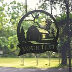 Personalized Rustic Farmhouse Plaque Metal Sign for Farm Outdoor Decoration