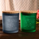 Personalized Birth Flower Zodiac Candle Holder