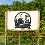 Personalized Rustic Farmhouse Plaque Metal Sign for Farm Outdoor Decoration