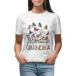 T-Shirt Sweatshirt Personnalisé avec 1-20 Papillons et Noms Cadeau Familial de Fête Anniversaire pour Grand-Mère