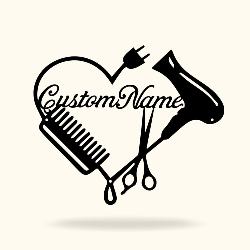Enseigne personnalisée en métal pour coiffeur ou styliste