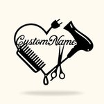 Personalisierte Friseur Metall Logo Schild für Friseur oder Stylist