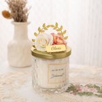 Personalized Rose Scented Candle Bridesmaid for Wedding Idea Gift Home Decor Great Wedding Favors