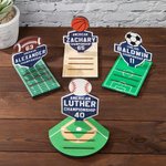 Porte-téléphone Personnalisé avec Texte Support pour Portable avec Football Basketball Baseball Cadeau Anniversaire pour Amateur de Sport