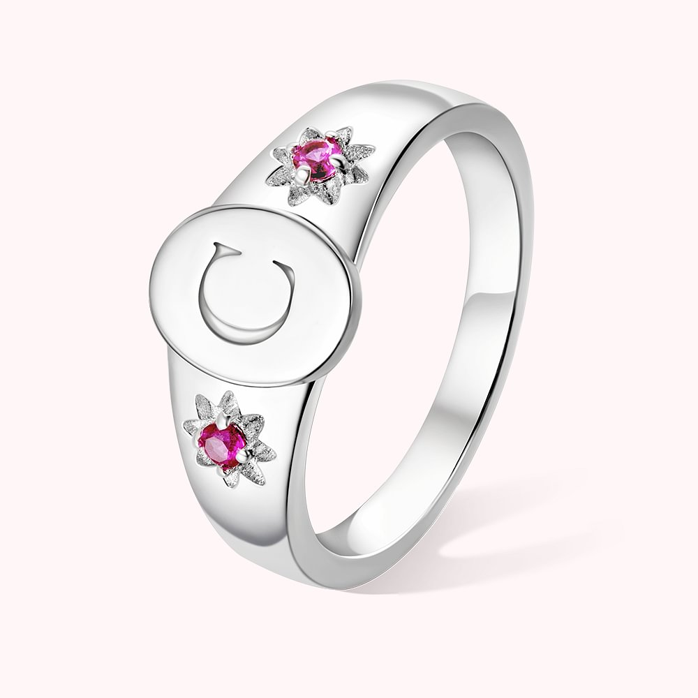 Personalisierte Sterling Silber Edelsteine Birthstones eleganten