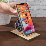 Porte-téléphone Personnalisé avec Texte Support pour Portable avec Football Basketball Baseball Cadeau Anniversaire pour Amateur de Sport