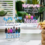 Plaque Décorative en Acrylique Ornement Personnalisé avec Dessin de 1-6 Personnages et Nom Cadeau Familial pour Maman Papa