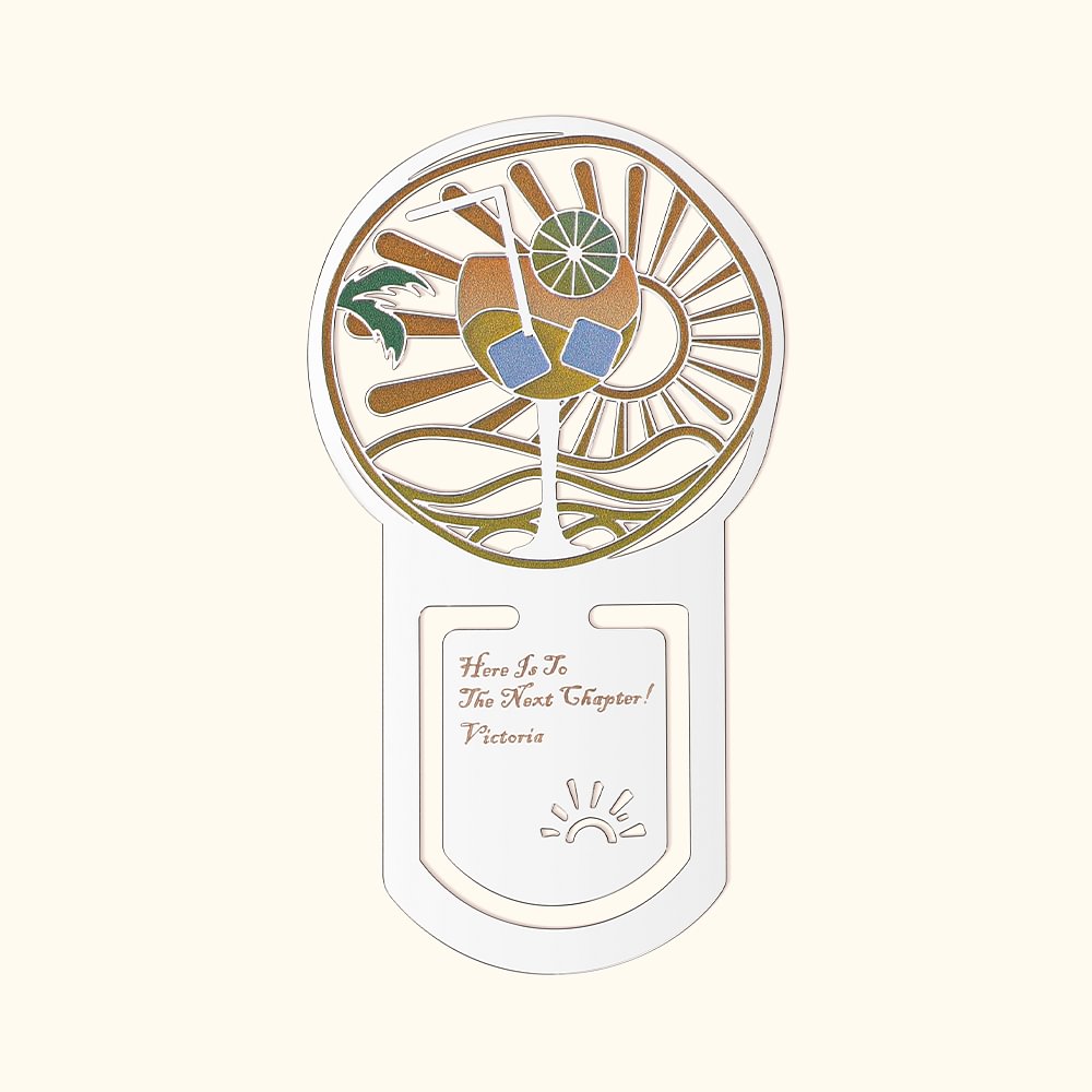 Signet personnalisé avec éléments de voyage pour les retraités