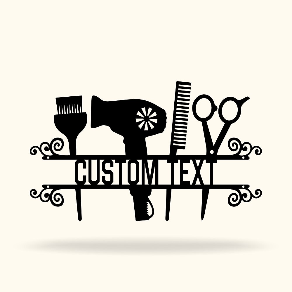 Enseigne en métal personnalisée pour salon de coiffure Barber Shop